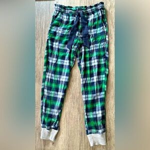 Aerie Blue and Green Plaid Jogger Pajama Pants Size XS Regular